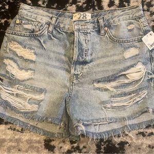 Free People denim shorts